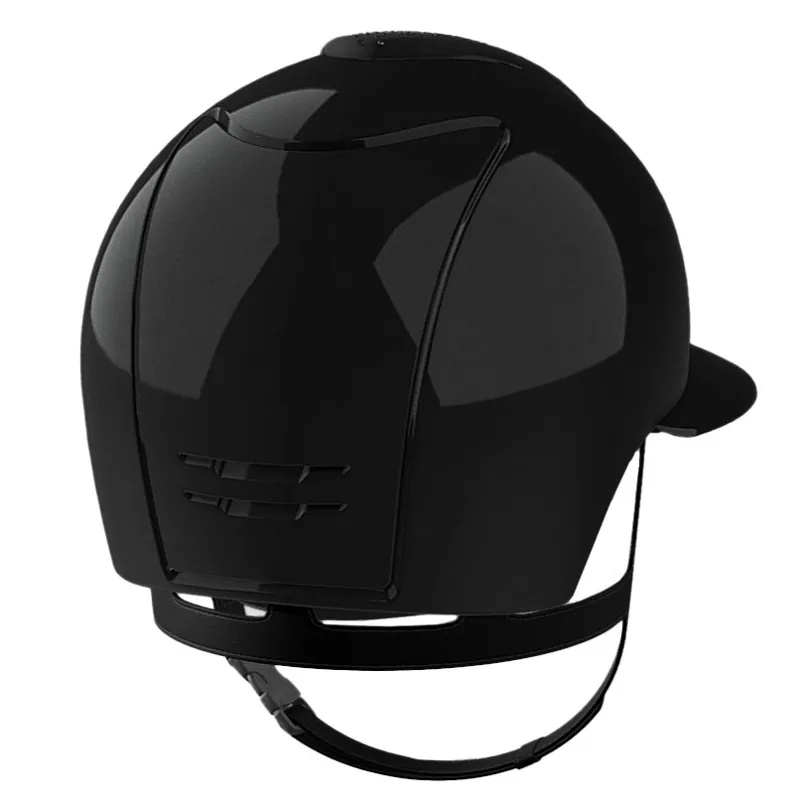 KEP Cromo 2.0 Polo Shine/Suede Nebula Riding Helmet - Black/Silver-1