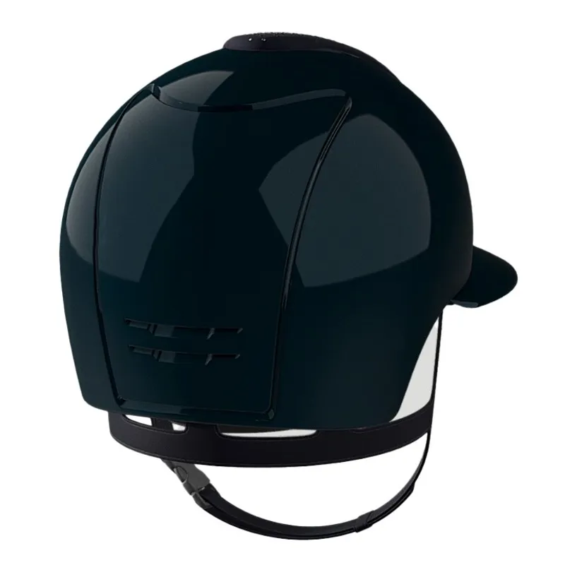 KEP Cromo 2.0 Polo Shine/Suede Nebula Riding Helmet - Blue/Silver-1