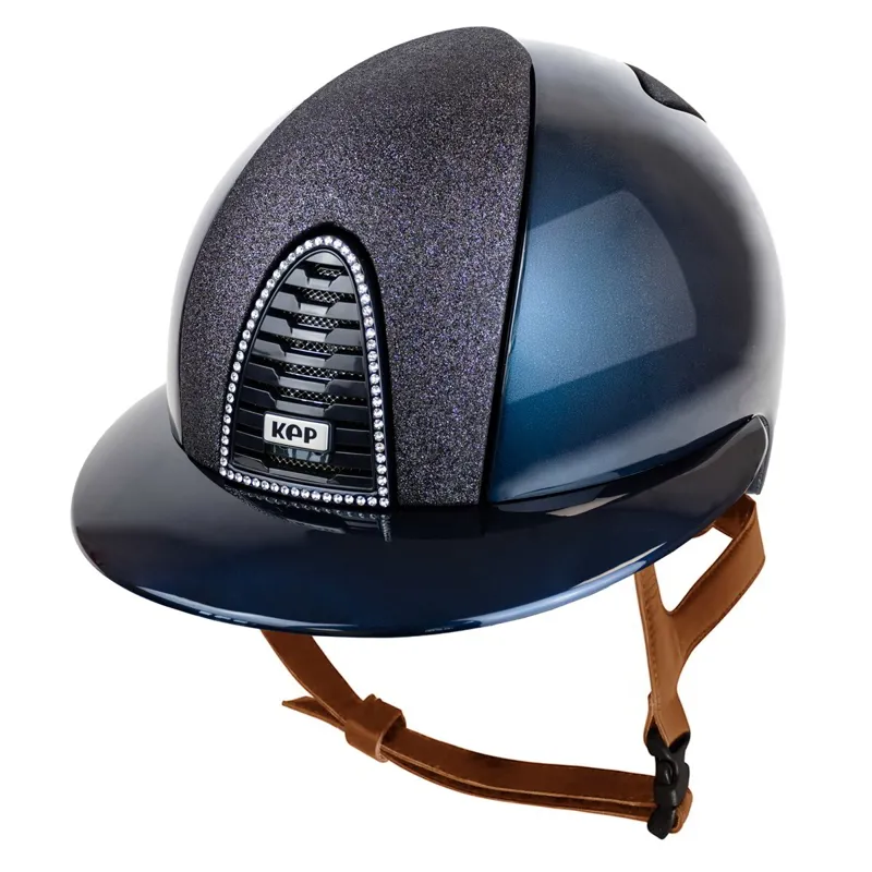 KEP Cromo 2.0 Polo Shine/Star Fabric Helmet - Blue/Blue/Silver