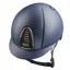 KEP Cromo 2.0 Standard Matt Crystal Logo Riding Helmet - Blue/Chrome