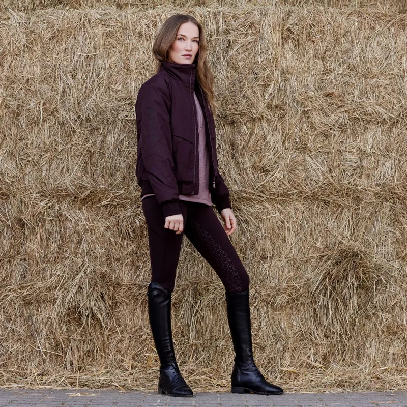Ariat Venture 2.0 Thermal Full Grip Riding Tights - Chocolate Plum-2