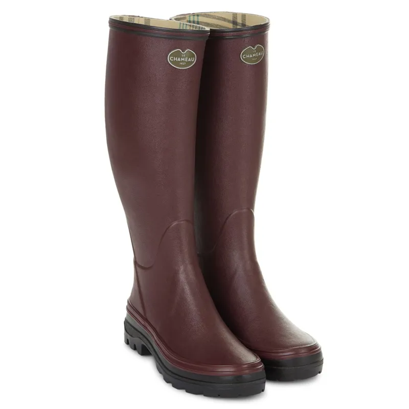 Le Chameau Giverny Ladies Rubber Boots - Cherry