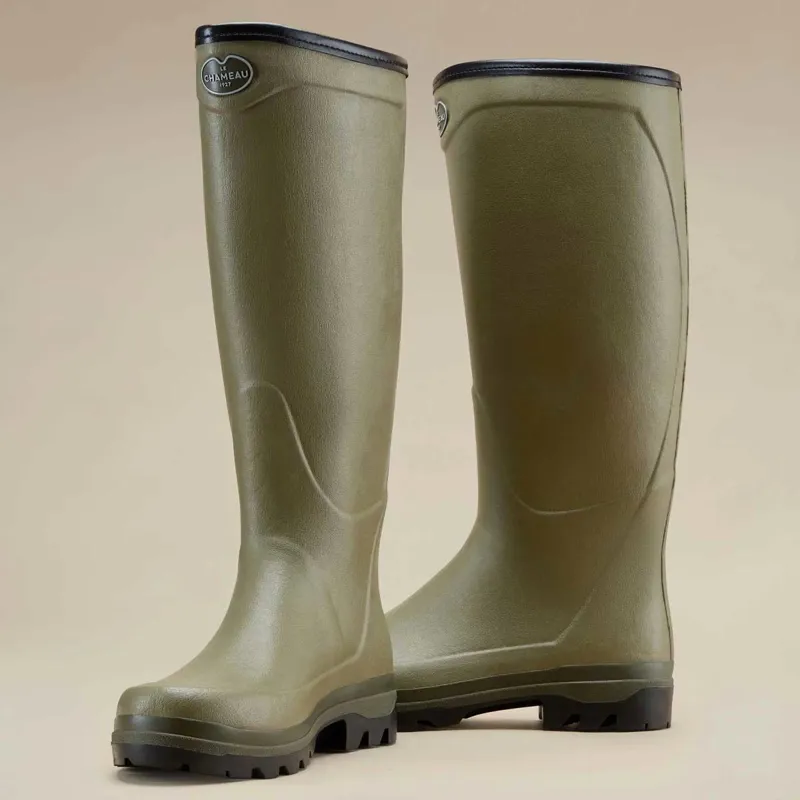 Le Chameau Country Cross Jersey Lined Men's Boots - Vert Vierzon-1