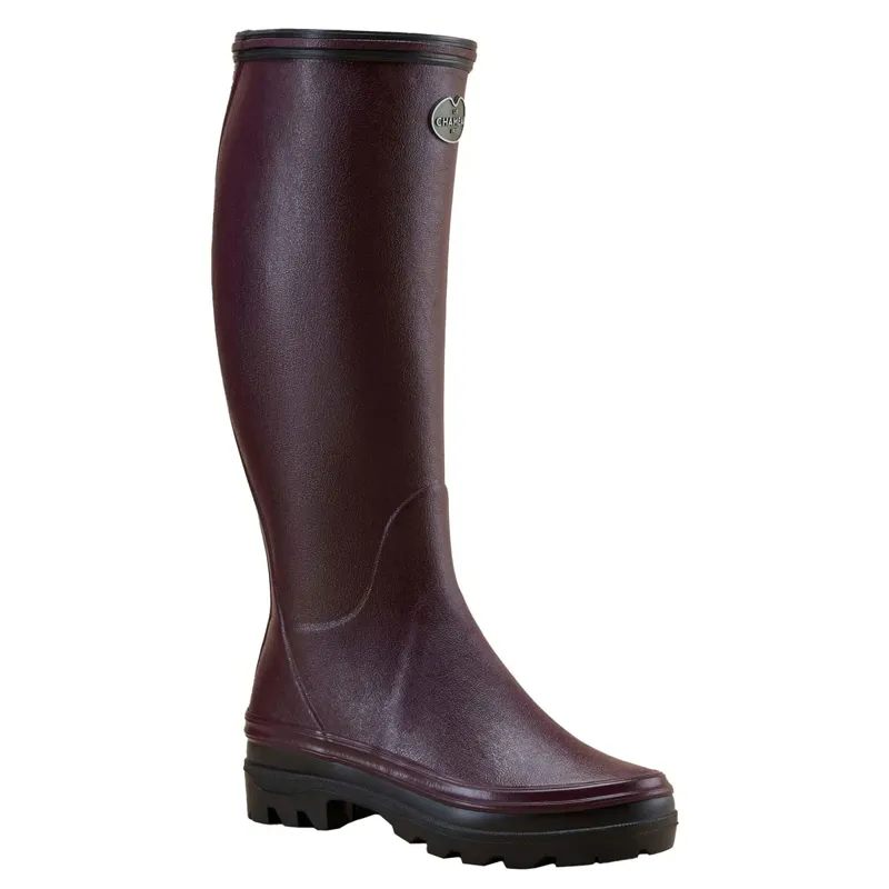 Le Chameau Giverny Ladies Rubber Boots - Cherry-1