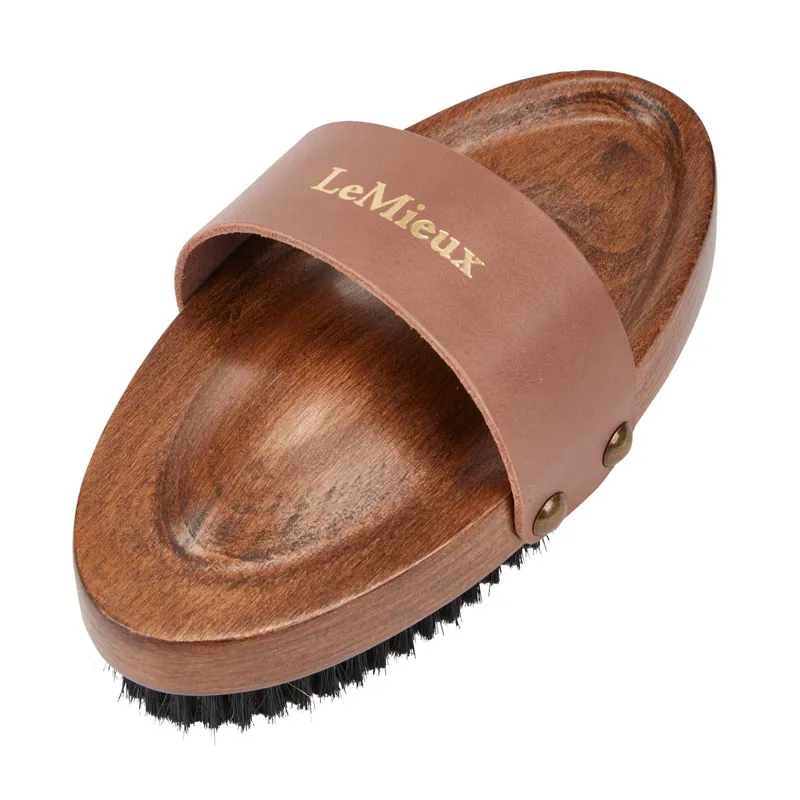 LeMieux Artisan Mixed Bristle Body Brush - Brown-1