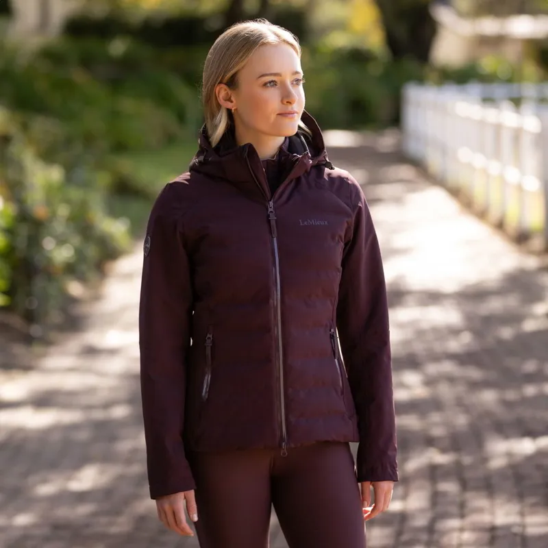 LeMieux Brooke Hybrid 3-in-1 Womens Waterproof Jacket - Damson
