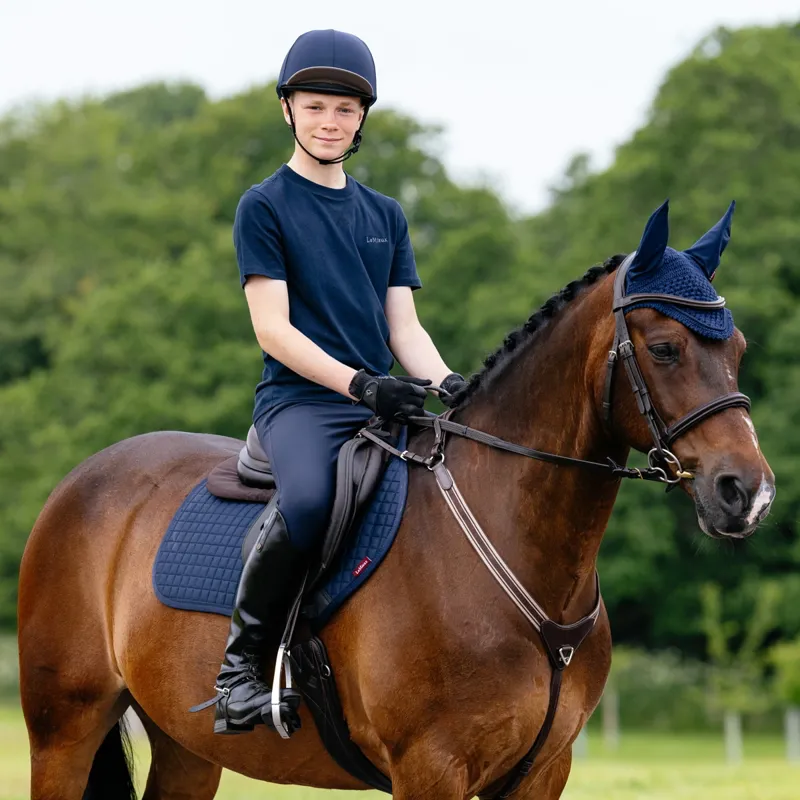 LeMieux Cotton Close Contact Saddle Pad - Navy-1