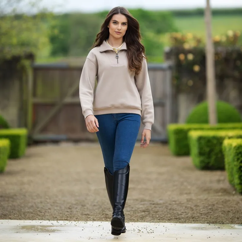 LeMieux Keira Ladies Quarter Zip Sweater - Almond-3