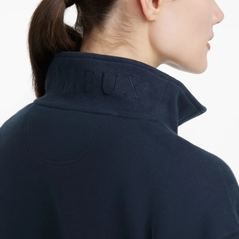 LeMieux Keira Women's Quarter Zip Sweater - Navy-2