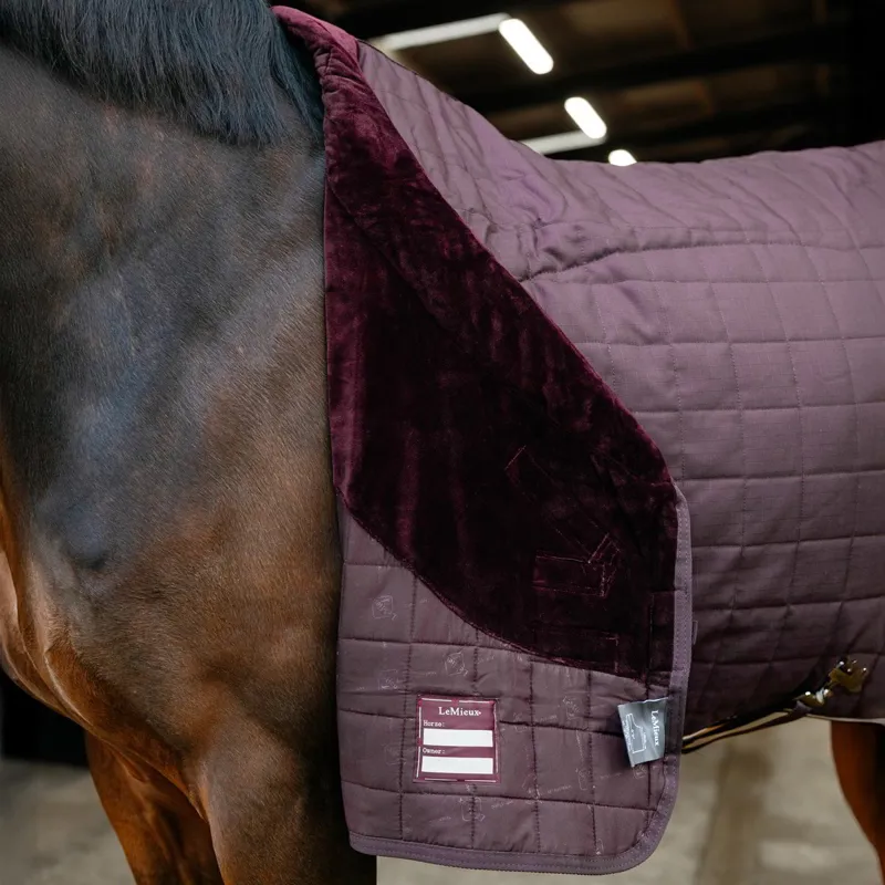 LeMieux Kudos Luxe Lined 100g Stable Blanket - Damson-1