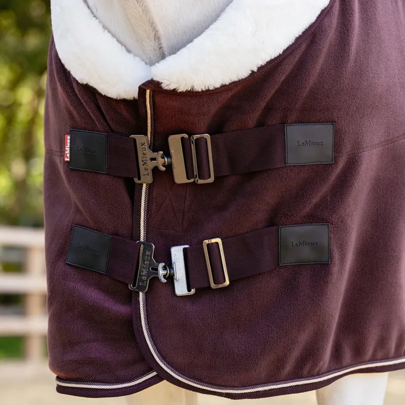 LeMieux Kudos Luxe Fleece Show Cooler - Damson-3
