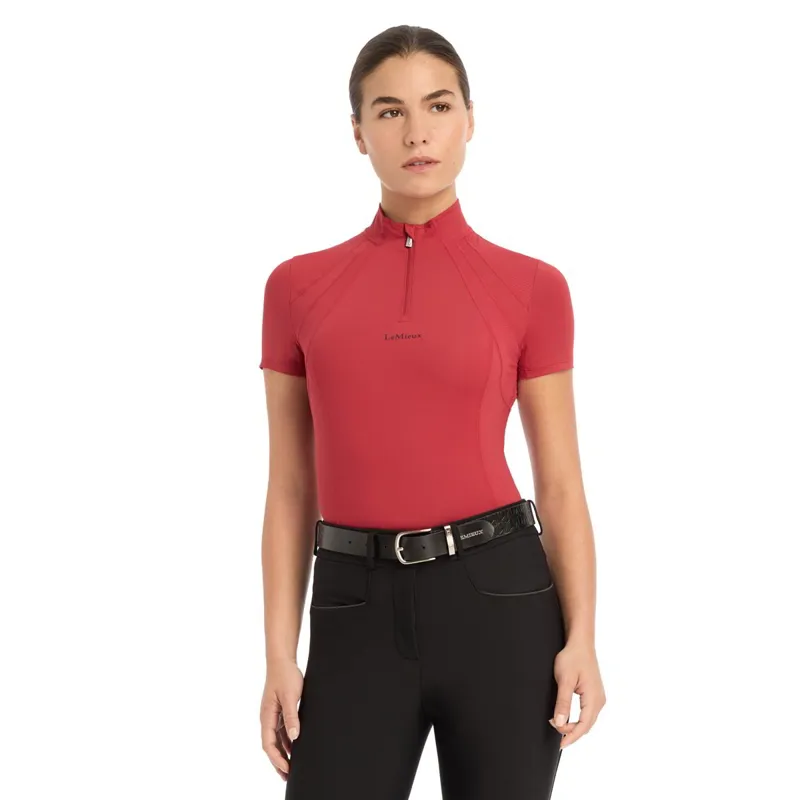LeMieux Mia Mesh Womens Short Sleeve Base Layer - Chilli