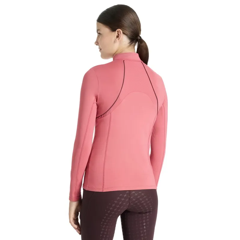 LeMieux Young Rider Mia Mesh Long Sleeve Base Layer - Cranberry-2