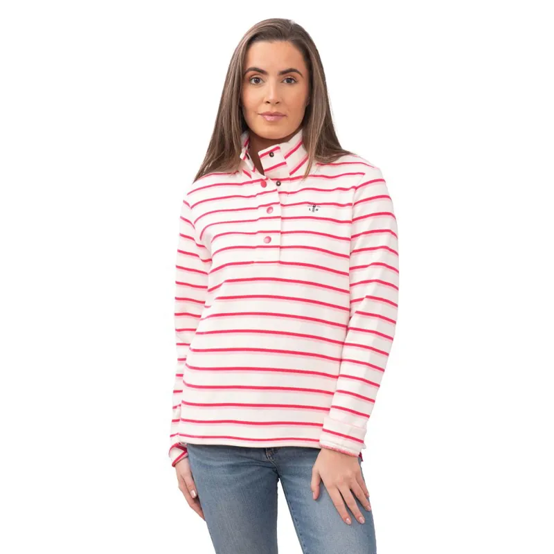 Lighthouse Haven Women's Sweater - Pink Stripe