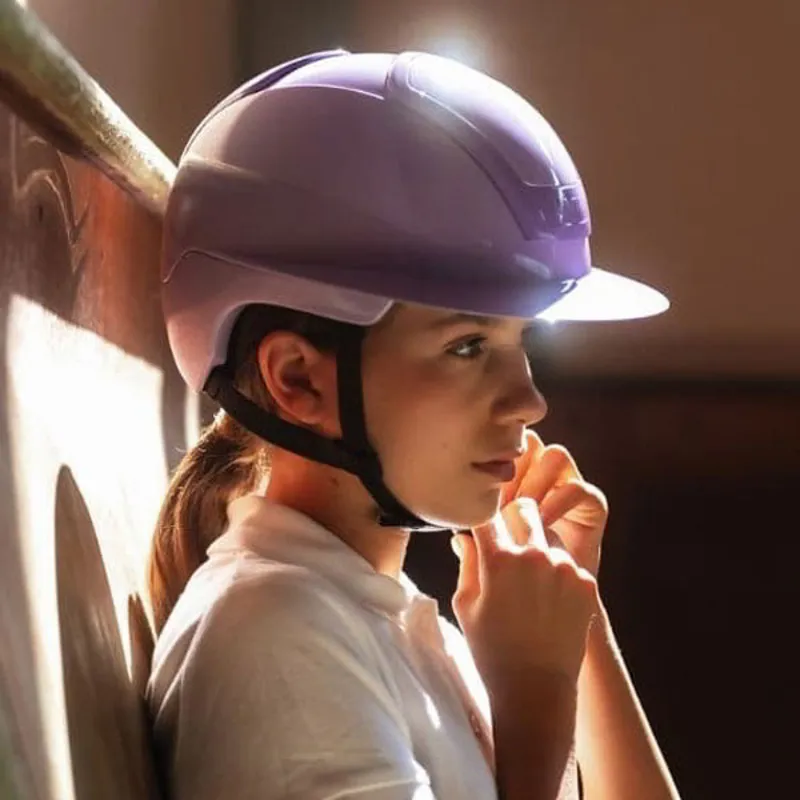 KASK Nemesi Wide Peak Shine Riding Helmet - Cloud Lilac Pre-Order-3