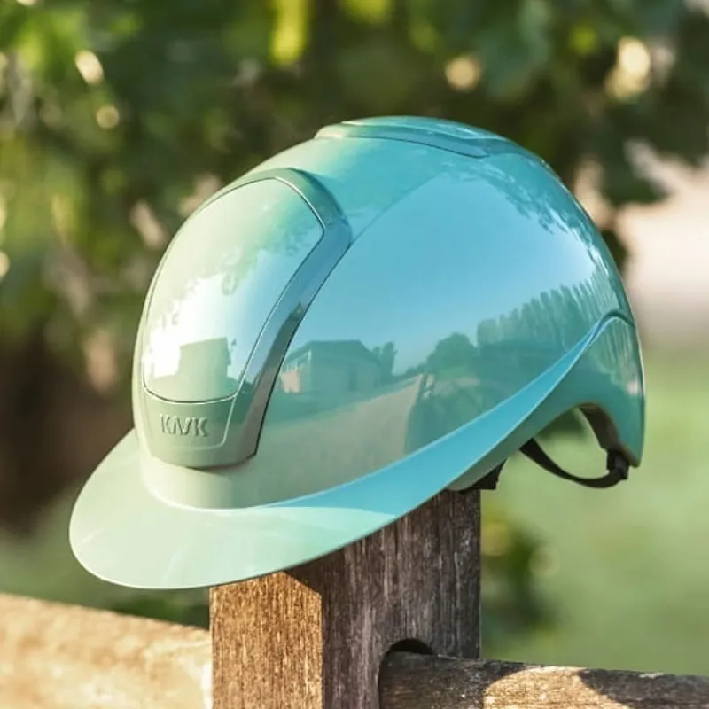 KASK Nemesi Wide Peak Shine Riding Helmet - Mint Green Pre-Order-1