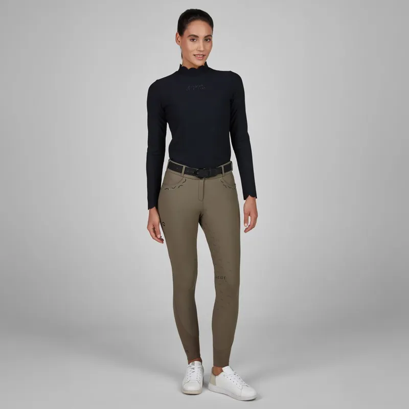 Pikeur Ceelina SD Full Grip Women's Winter Breeches - Slate Brown-5