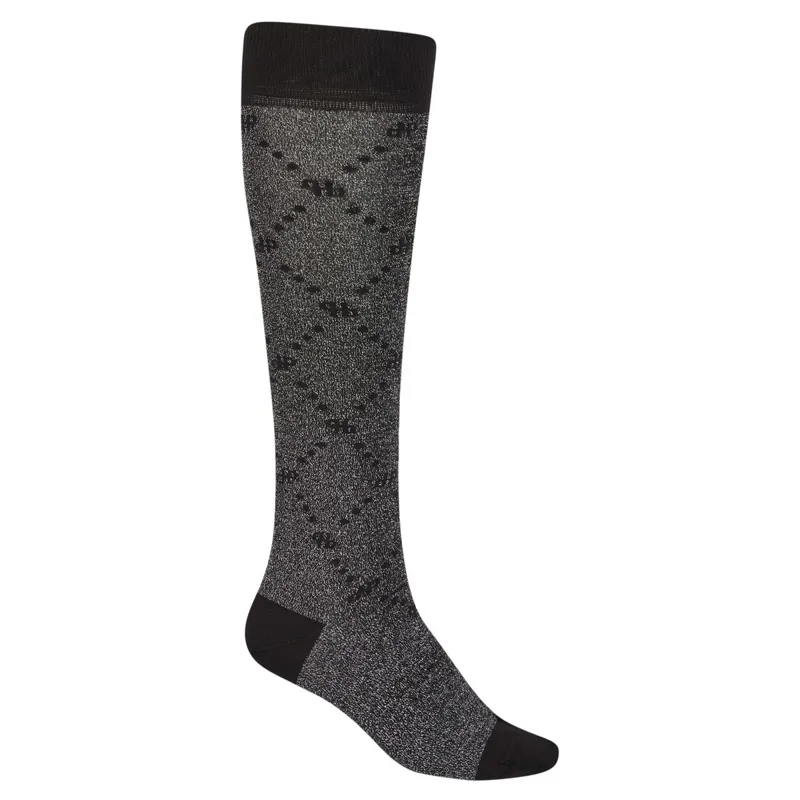 Pikeur Selection 8713 Lurex Women's Tall Riding Socks - Black