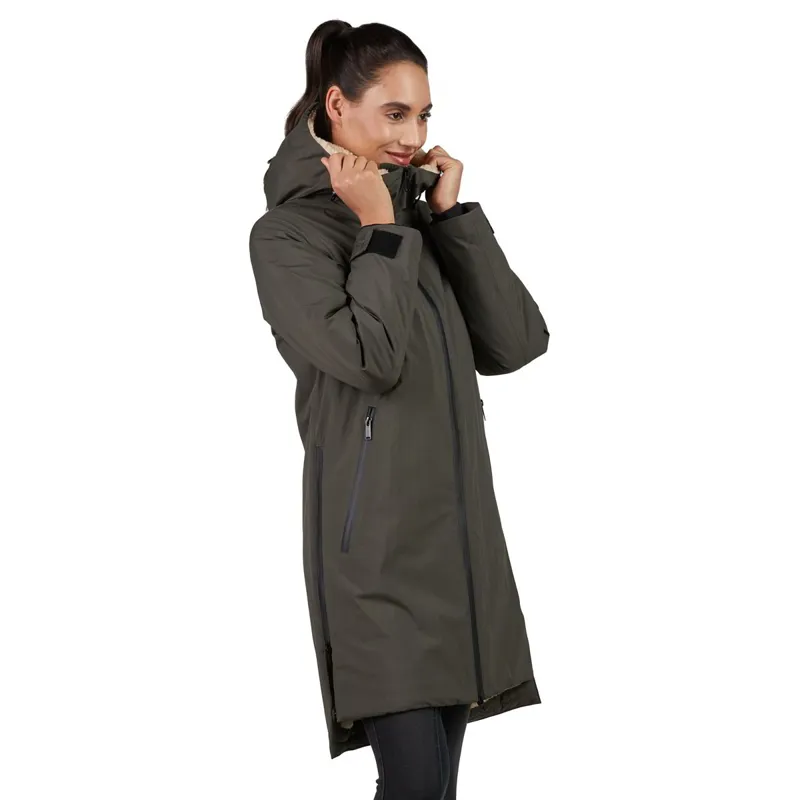 Pikeur Sports 8022 Womens Waterproof Rain Coat - Dark Khaki-1
