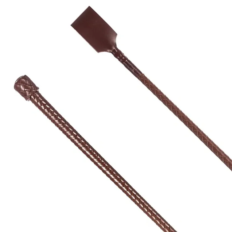 Redpost Braided Leather Riding Whip - Brown-1