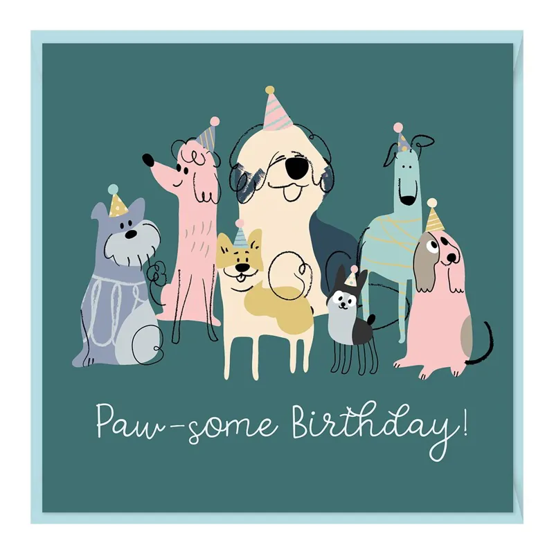 Platinum Doodley Dogs Card - Pawsome Birthday