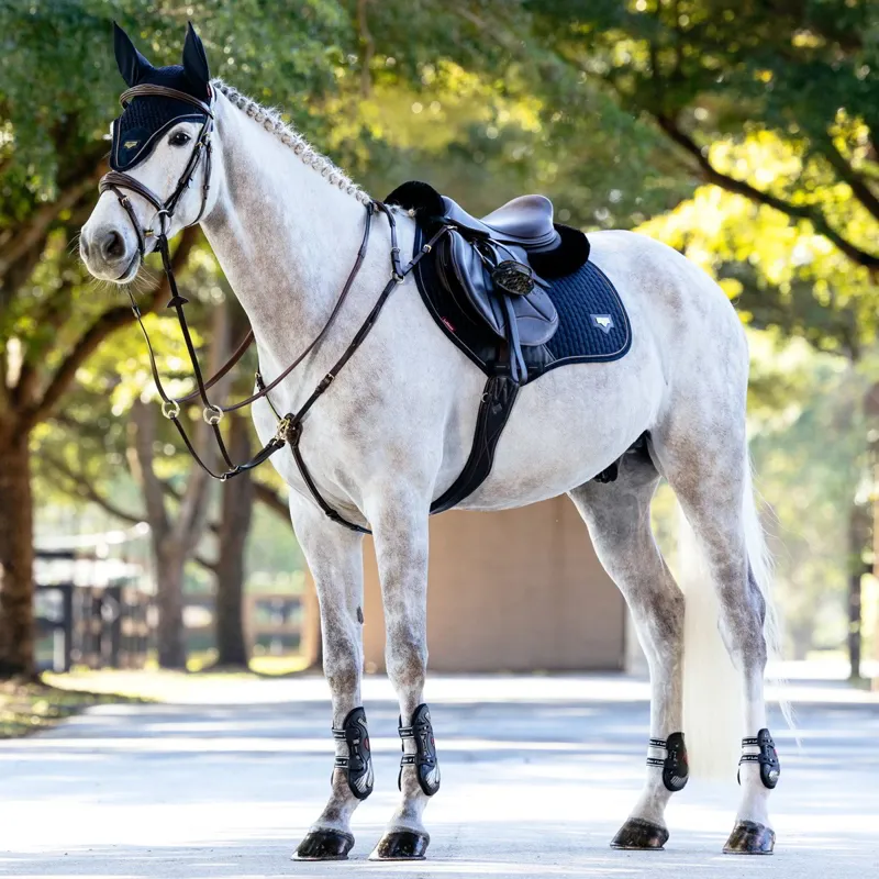 LeMieux Puissance Close Contact Square Saddle Pad - Navy-1