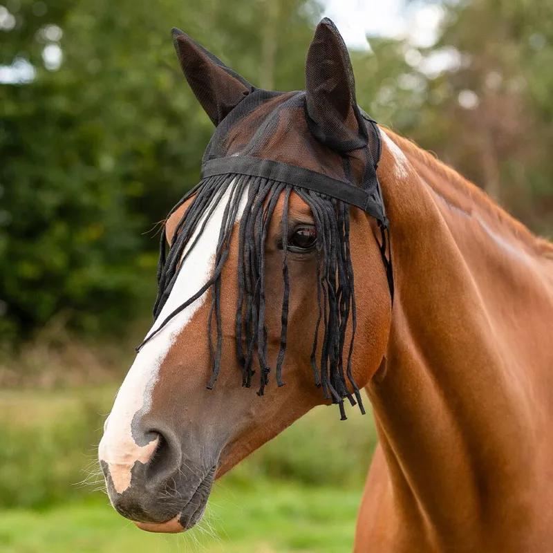 QHP Fly Mask with Ears - Black