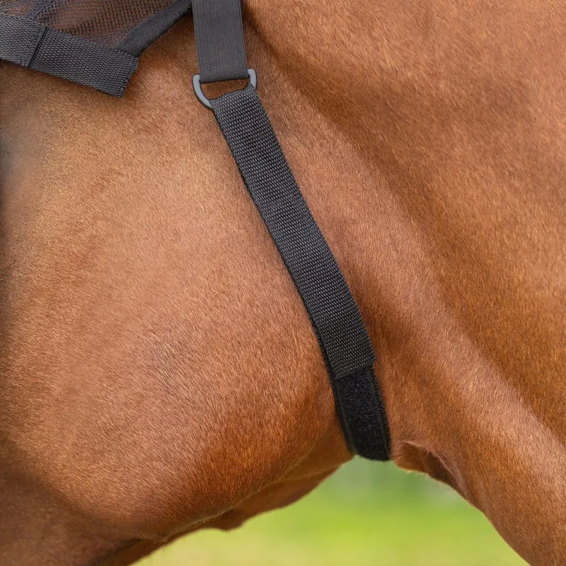 QHP Fly Mask with Ears - Black-2
