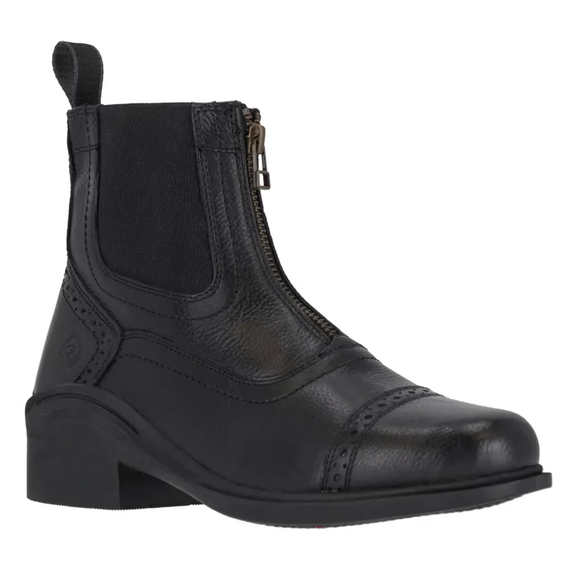 QHP Calgary Thermo Fleece Lined Junior Paddock Boots - Black