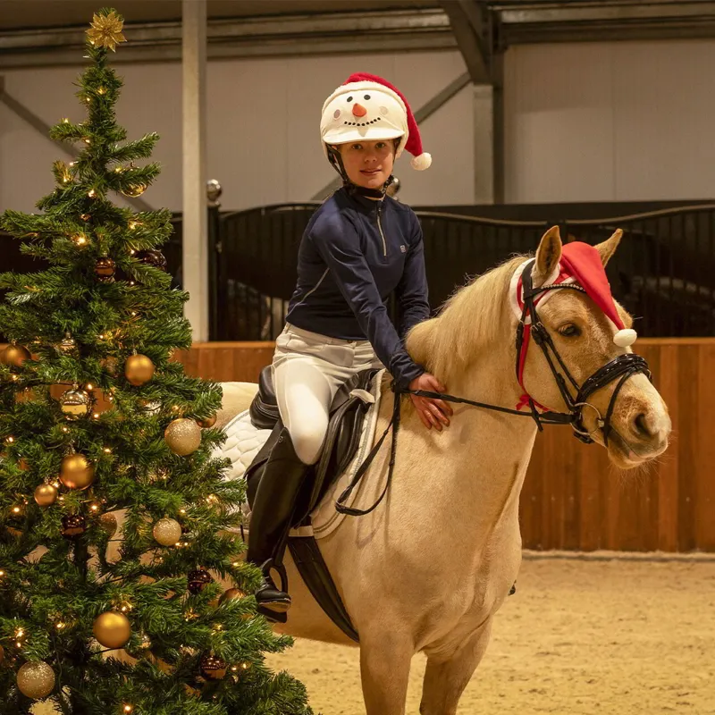 QHP Christmas Helmet Cover - Snowman-2