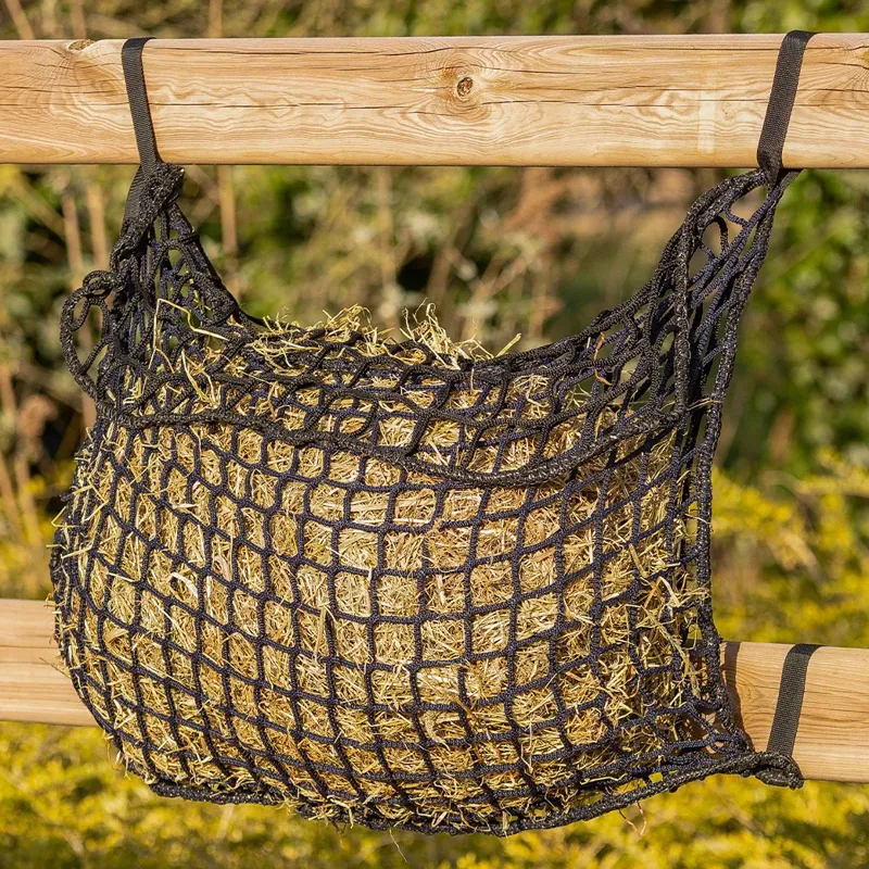 QHP Two-Sided Slow Feeder Hay Net - Black