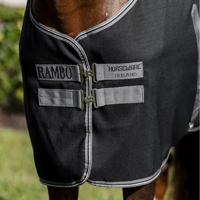Rambo Stable Sheet - Black/Thunderstorm Grey/Silver-1