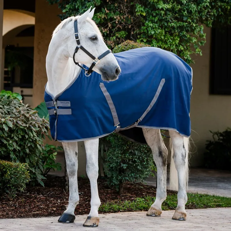 Rambo Stable Sheet - Navy/Thunderstorm Grey/Silver