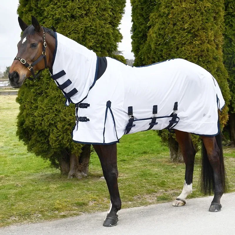 Rhinegold Africa Combo Neck Fly Sheet - White