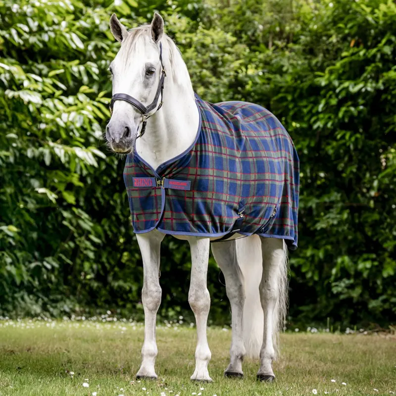 Rhino Holiday Fleece Cooler - Navy Check/Green/Red