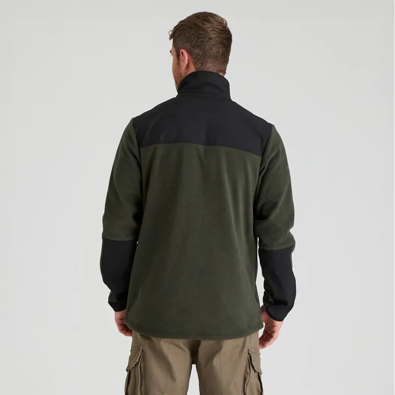 Ridgeline Hybrid Fleece Men's Jacket - Deep Forest/Black-2