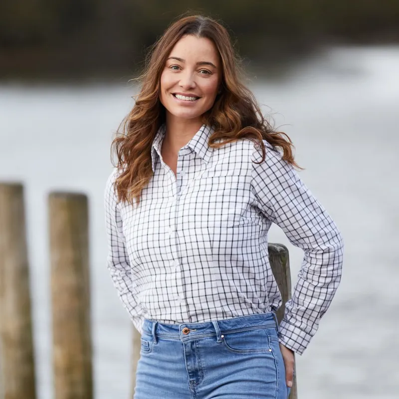 Ridgeline Sedgebrook Womens Plaid Shirt - Navy/Storm