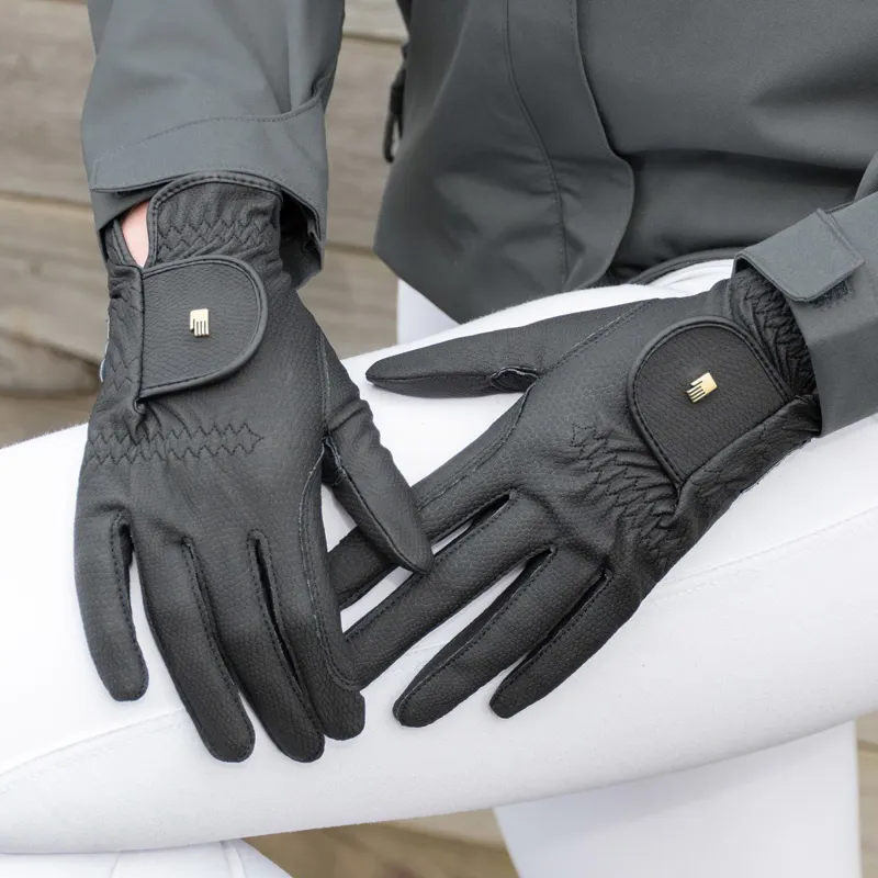 Roeckl Chester Roeck-Grip Adult Riding Gloves - Black-2