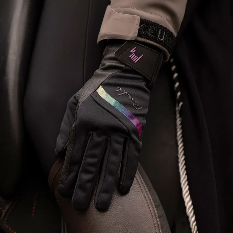 Roeckl Jineta Womens Riding Gloves - Black/Rainbow-3