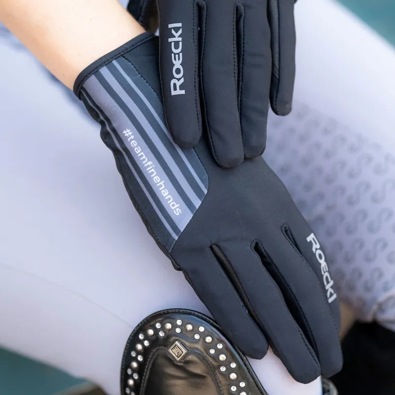 Roeckl Messara Adult Riding Gloves - Black-1