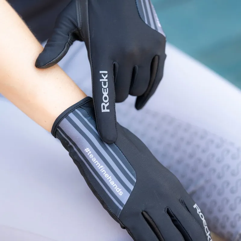 Roeckl Messara Adult Riding Gloves - Black-6