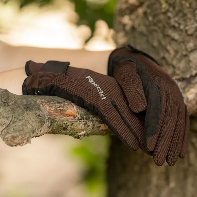 Roeckl Meura Adult Riding Gloves - Chocolate-1