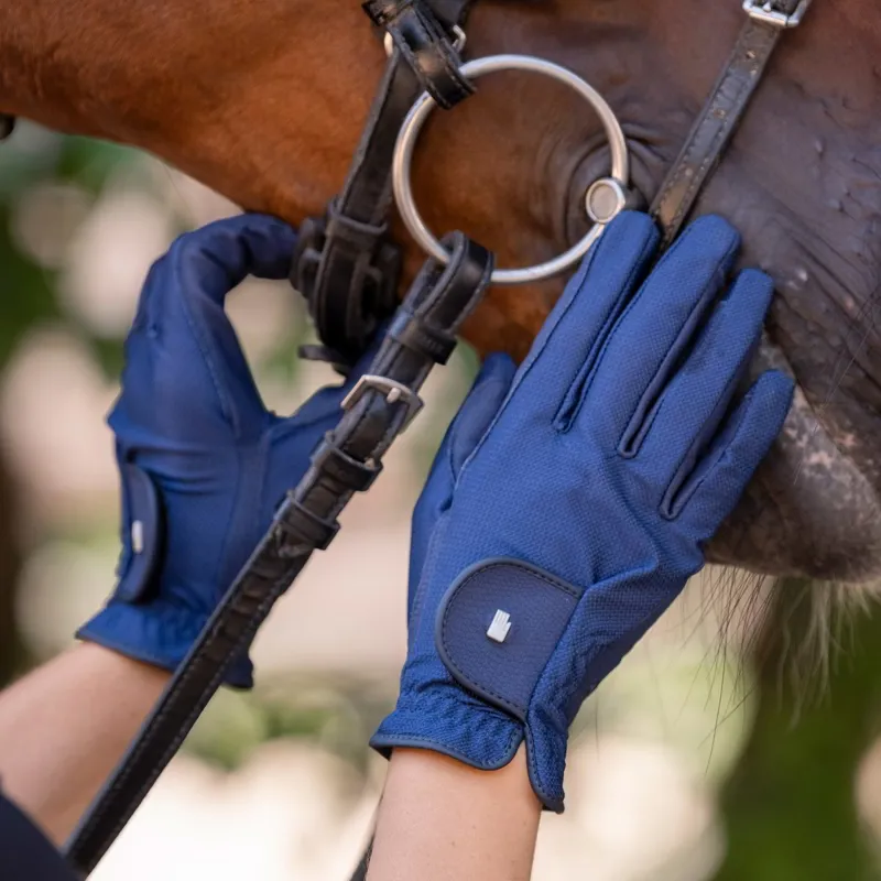 Roeckl Roeck-Grip Lite Adult Riding Gloves - Naval Blue-1