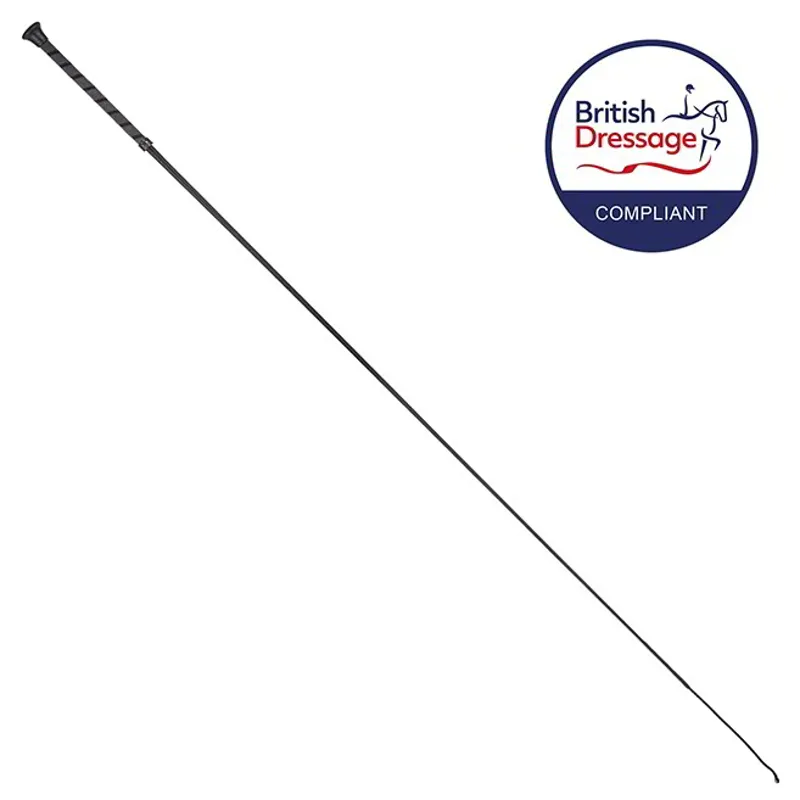 Redpost DR7 Rubber Thread Handle Dressage Whip - Black-1