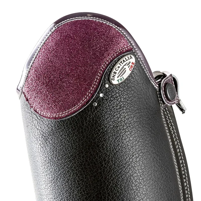 DeNiro Salentino Glitter Unlaced Tall Riding Boots - Quick Black/Prugna-1