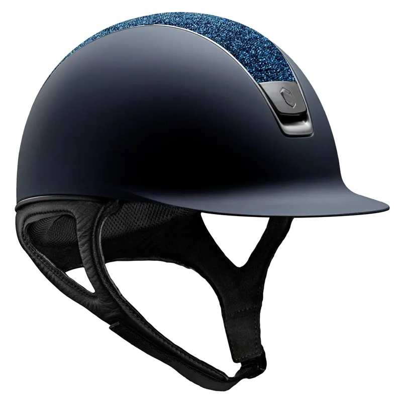 Samshield 1.0 Shadowmatt Ultra Fine Rock Chrome Trim Helmet - Blue