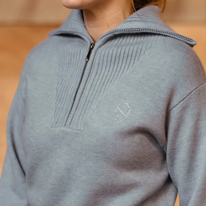 Samshield Suzanne Womens Half Zip Knit Sweater - Twilight-1