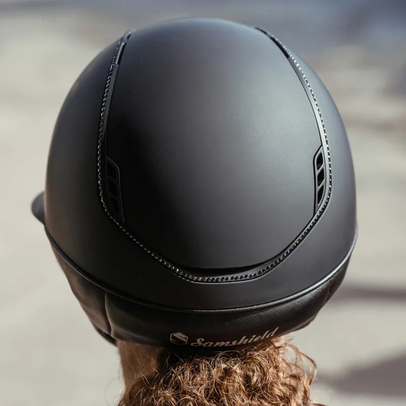 Samshield Miss Shield Shadowmatt 2.0 300 Crystal Riding Helmet - Black-3