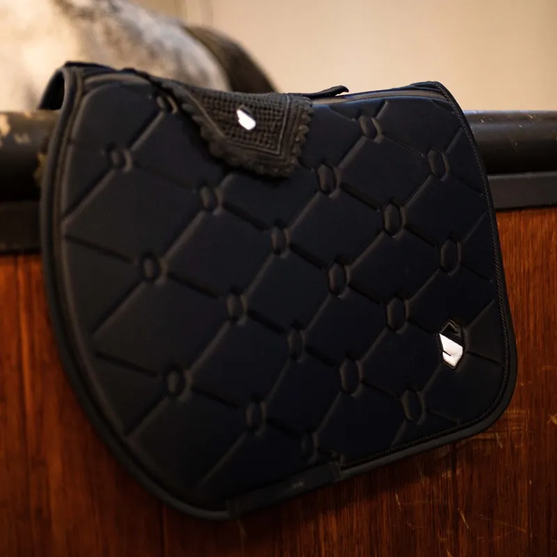 Samshield SpineShield Embroidery Jump Saddle Pad - Black