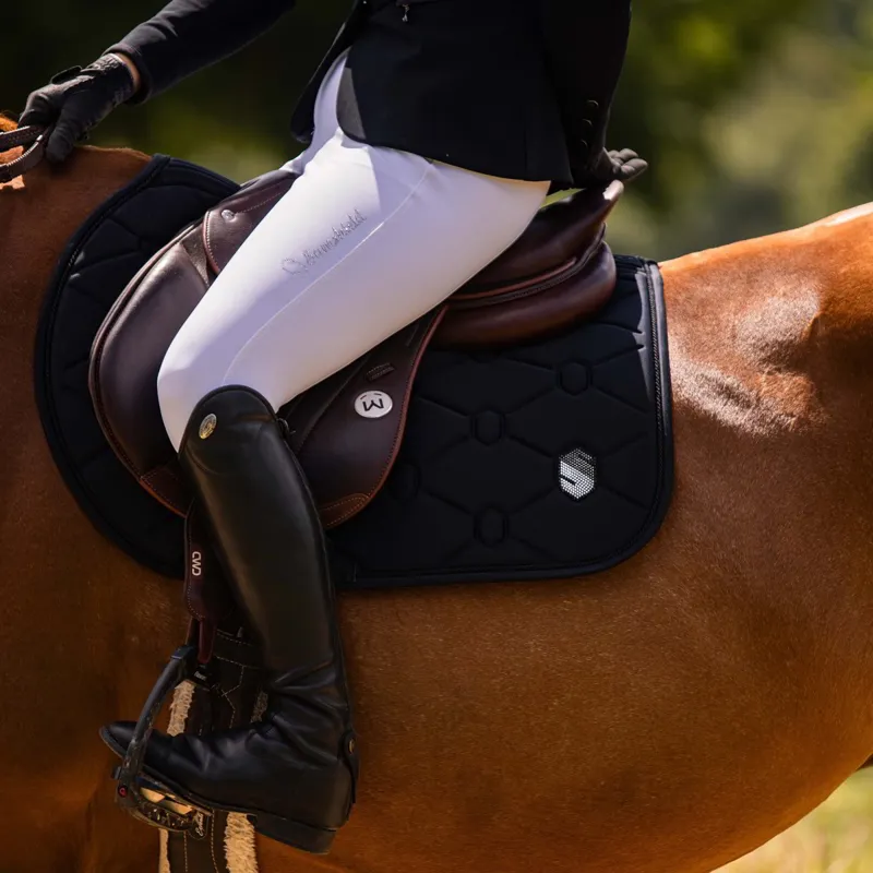 Samshield SpineShield Swarovski Jump Saddle Pad - Black-5